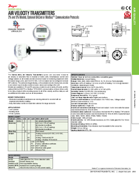 Thumbnail of document Brochure - AVUL Air Velocity Transmitter